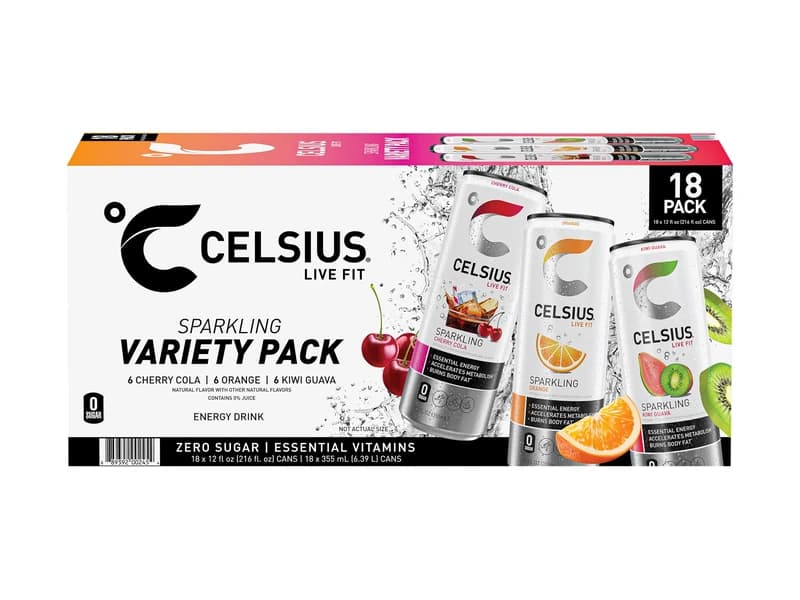 CELSIUS Sparkling Energy Core Variety Pack product packaging